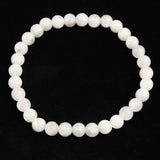 インドネシア産 イジェン水晶　 白 6mm玉ブレスレット 証明書付 10.0ｇ (ID:36429)