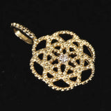 シードオブライフ神聖幾何学  8mmラウンド　チャーム　18金イエローゴールド ダイヤ付 0.47g (ID:36444)