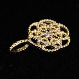 シードオブライフ神聖幾何学  8mmラウンド　チャーム　18金イエローゴールド ダイヤ付 0.47g (ID:36444)