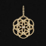 シードオブライフ神聖幾何学  8mmラウンド　チャーム　18金イエローゴールド ダイヤ付 0.47g (ID:36444)