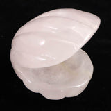 ローズクォーツ 72mm 貝殻モチーフ 彫刻置物 260ｇ (ID:36634)