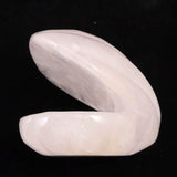 ローズクォーツ 72mm 貝殻モチーフ 彫刻置物 260ｇ (ID:36634)