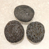 富士溶岩石 玄武岩 タンブル 3個セット ディレクトリカード付 161ｇ (ID:36671)