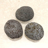 富士溶岩石 玄武岩 タンブル 3個セット ディレクトリカード付 161ｇ (ID:36671)