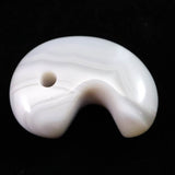 北海道 花石メノウ 瑪瑙 30mm勾玉 ディレクトリカード付 10.5g (ID:36873)