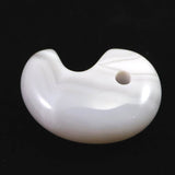 北海道 花石メノウ 瑪瑙 30mm勾玉 ディレクトリカード付 10.5g (ID:36873)