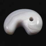 北海道 花石メノウ 瑪瑙 30mm勾玉 ディレクトリカード付 10.5g (ID:36873)