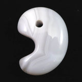 北海道 花石メノウ 瑪瑙 30mm勾玉 ディレクトリカード付 10.5g (ID:36873)