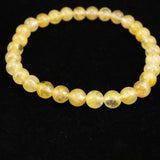 H&E社 ヒマラヤゴールド アゼツライト（AZOZEO)　6mm玉ブレスレット 証明書付 9.7g (ID:36977)