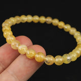 H&E社 ヒマラヤゴールド アゼツライト（AZOZEO)　6mm玉ブレスレット 証明書付 9.7g (ID:36977)