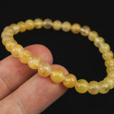 H&E社 ヒマラヤゴールド アゼツライト（AZOZEO)　6mm玉ブレスレット 証明書付 9.7g (ID:36977)