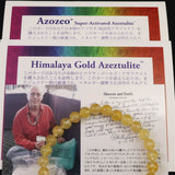 H&E社 ヒマラヤゴールド アゼツライト（AZOZEO)　6mm玉ブレスレット 証明書付 9.7g (ID:36977)