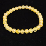 H&E社 ヒマラヤゴールド アゼツライト（AZOZEO)　6mm玉ブレスレット 証明書付 9.7g (ID:36977)