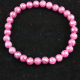 天然ルビー ミラーボールカット (2A)  6mm玉 ブレスレット 12.01g　 (ID:36995)