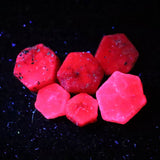 パキスタン産 ルビー 結晶 原石 蛍光 6個セット　4.5ｇ (ID:37047)