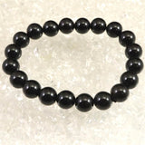 チベット産 天然モリオン水晶 4A  9.5mm玉 ブレスレット 26.2g (ID:37121)