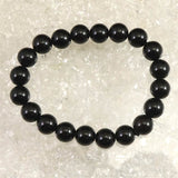 チベット産 天然モリオン水晶 4A  9.5mm玉 ブレスレット 26.2g (ID:37121)