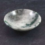 ミャンマー産 グリーン翡翠 ヒスイ 56mm小皿 38.3g (ID:37153)