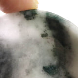 ミャンマー産 グリーン翡翠 ヒスイ 56mm小皿 38.3g (ID:37153)