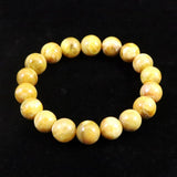 バルト海産 ゴールデンオパール 11mm玉ブレスレット 29.0g (ID:37183)