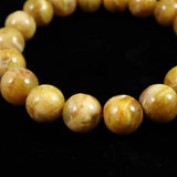 バルト海産 ゴールデンオパール 11mm玉ブレスレット 29.0g (ID:37183)