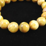 バルト海産 ゴールデンオパール 11mm玉ブレスレット 29.0g (ID:37183)