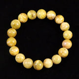 バルト海産 ゴールデンオパール 11mm玉ブレスレット 29.0g (ID:37183)