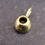 天然ブラックダイヤモンド 3mmラウンド ペンダントトップ チャーム K18YG  0.255g (ID:37335)