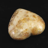 H&E社 ハニー＆クリームアゼツライト(AZOZEO) 40mmハート 証明書付 28.0g (ID:37404)