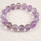 ボリビア産 ラベンダー アメジスト エレスチャル 13mm玉 ブレスレット 50.31g (ID:37535)