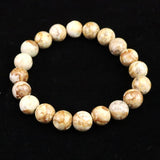 姫川薬石（ブラウン） 10mm玉ブレスレット　証明書付　28.5ｇ (ID:37567)