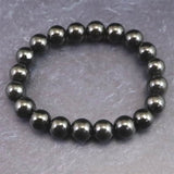 ノーブルシュンガイト  エリートシュンガイト　10mm玉ブレスレット 25.2g (ID:37715)