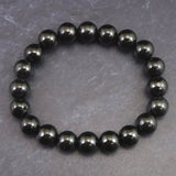 ノーブルシュンガイト  エリートシュンガイト　10mm玉ブレスレット 25.2g (ID:37715)