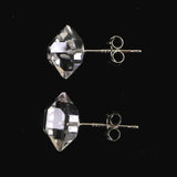 ハーキマーダイヤモンド 原石　ピアス 1.1g (ID:37786)