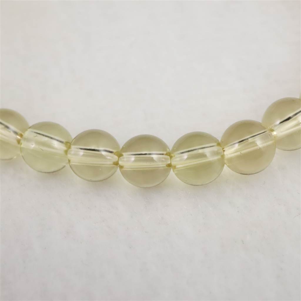 天然シトリン 非加熱 無処理 7mm玉ブレスレット 12.8g (ID:37988