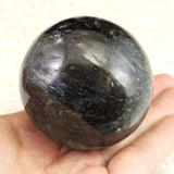 H&E社 アルベゾナイト アルベゾン閃石　60mm スフィア 320.5g (ID:37995)