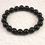 チベット産 天然モリオン水晶 4A  10mm玉 ブレスレット 30.5g (ID:38096)