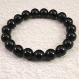 チベット産 天然モリオン水晶 4A  10mm玉 ブレスレット 30.5g (ID:38096)