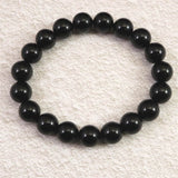 チベット産 天然モリオン水晶 4A  10mm玉 ブレスレット 30.5g (ID:38096)