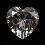 キュービックジルコニア CZ  30mm ハート ブリリアントカット ルース クリア　 (ID:38152)