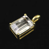 ロシア産 フェナカイト 8.3mm エメラルド カット ペンダントトップ 証明書付 3.80ct (ID:38199)