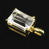 ロシア産 フェナカイト 8.3mm エメラルド カット ペンダントトップ 証明書付 3.80ct (ID:38199)