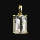 ロシア産 フェナカイト 8.3mm エメラルド カット ペンダントトップ 証明書付 3.80ct (ID:38199)