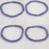 タンザナイト AA  4.5mm玉 ボタンカット ブレスレット  7.67g (ID:38248)