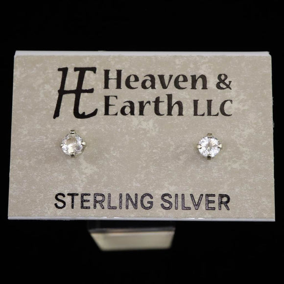 H&E社 アゼツライト(AZOZEO) 3mmラウンド ピアス 証明書付 (ID:38275)