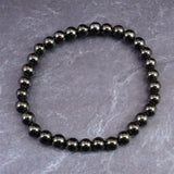 ノーブルシュンガイト  エリートシュンガイト　6mm玉ブレスレット 8.78g (ID:38335)