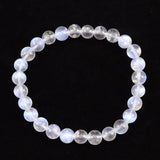 ブルー ムーンストーン ホワイトラブラドライト 7mm玉ブレスレット 13.3g (ID:38460)