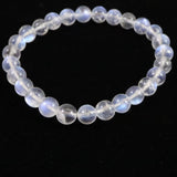 ブルー ムーンストーン ホワイトラブラドライト 7mm玉ブレスレット 13.3g (ID:38460)