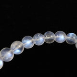 ブルー ムーンストーン ホワイトラブラドライト 7mm玉ブレスレット 13.3g (ID:38460)