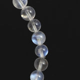 ブルー ムーンストーン ホワイトラブラドライト 7mm玉ブレスレット 13.3g (ID:38460)